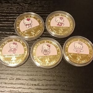 NEW Set of 5 Collectible Hello Kitty Coins released for her 50th Anniver…